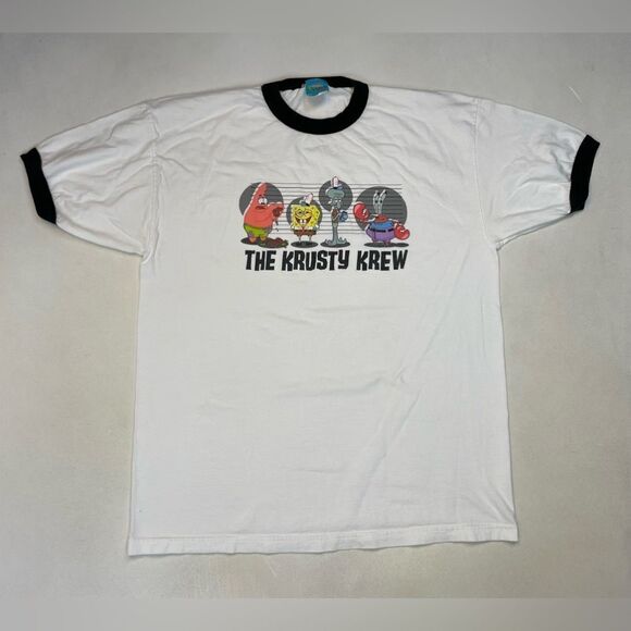 SpongeBob SquarePants The Krusty Krew 2002 Graphic T-shirt Men XL - Picture 1 of 6